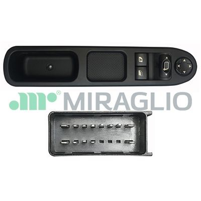 Brytare, fönsterhiss, Vänster fram Miraglio 121/PGP76003 MIRAGLIO