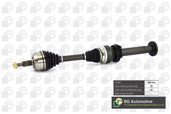 Drivaxel, framaxel höger Bga DS9640R BGA
