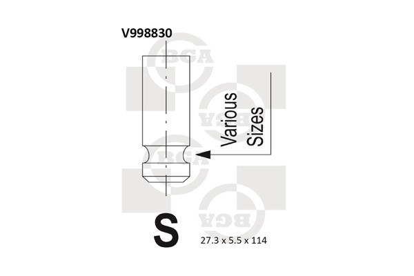 Avgasventil Bga V998830 BGA Avgasventil Bga V998830 BGA