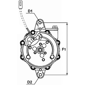 Kompressor, klimatanläggning 12V Hc-cargo 240663 HC-Cargo