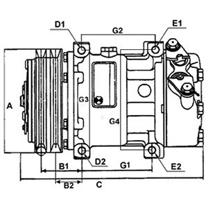 Kompressor, klimatanläggning 12V Hc-cargo 241193 HC-Cargo