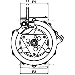 Kompressor, klimatanläggning 12V Hc-cargo 241193 HC-Cargo