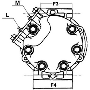 Kompressor, klimatanläggning 12V Hc-cargo 241193 HC-Cargo
