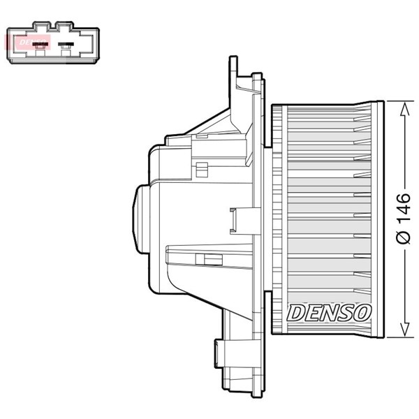 Kupéfläkt 12V Denso DEA21014 DENSO
