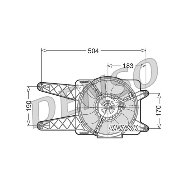 Fläkt, kylare 12V Denso DER09016 DENSO
