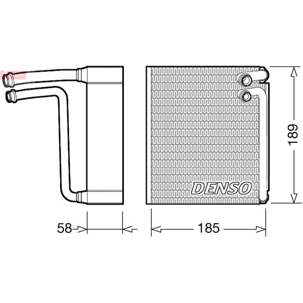 Förångare, klimatanläggning Denso DEV09025 DENSO