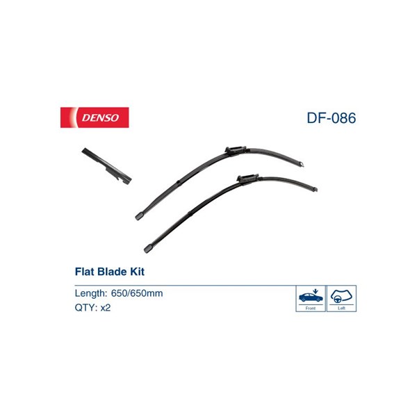 Torkarblad, Förarsida, Passagerarsida Denso DF-086 DENSO