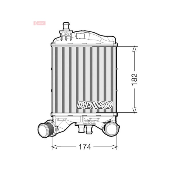 Intercooler, Vänster Denso DIT09112 DENSO