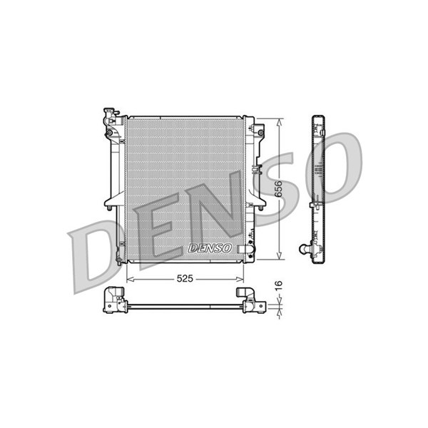 Kylare, motorkylning Denso DRM45017 DENSO