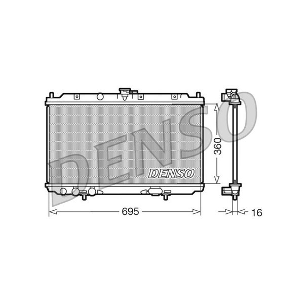 Kylare, motorkylning Denso DRM46012 DENSO