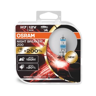 Halogenlampa OSRAM NIGHT BREAKER 200 H7 PX26d Osram 64210NB200-HC OSRAM