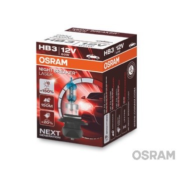 Halogenlampa  OSRAM NIGHT break LASER next gen HB3 P20d OSRAM