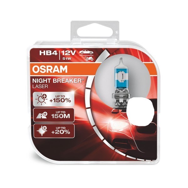 Halogenlampa OSRAM NIGHT break LASER next gen Hb4 P22d OSRAM