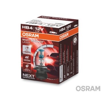 Halogenlampa OSRAM NIGHT break LASER next gen Hb4 P22d OSRAM Halogenlampa OSRAM NIGHT break LASER next gen Hb4 P22d OSRAM
