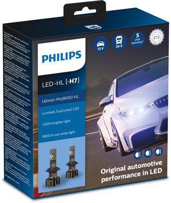 LED-lampa PHILIPS Pro9000 H7-LED LED PX26d Philips 11972U90CWX2