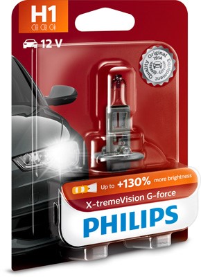 Halogenlampa PHILIPS X-tremeVision G-force H1 P14,5s Philips 1225