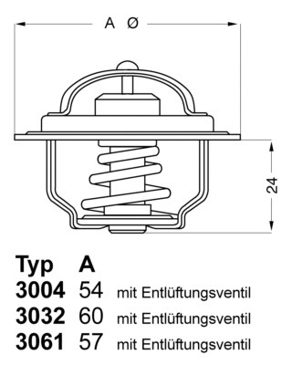 Termostat, kylvätska Borgwarner (wahler) 3004.92D1 BorgWarner (Wahler)