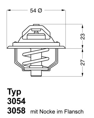 Termostat, kylvätska Borgwarner (wahler) 3054.92D50 BorgWarner (Wahler)