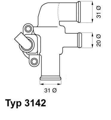 Termostat, kylvätska Borgwarner (wahler) 3142.90D BorgWarner (Wahler)