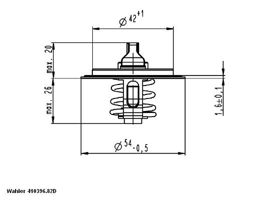 Termostat, kylvätska Borgwarner (wahler) 410396.82D BorgWarner (Wahler)