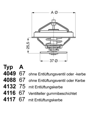 Termostat, kylvätska Borgwarner (wahler) 4116.87D1 BorgWarner (Wahler)