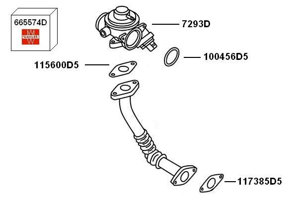 Egr-ventil, Vänster Borgwarner (wahler) 7293D BorgWarner (Wahler)