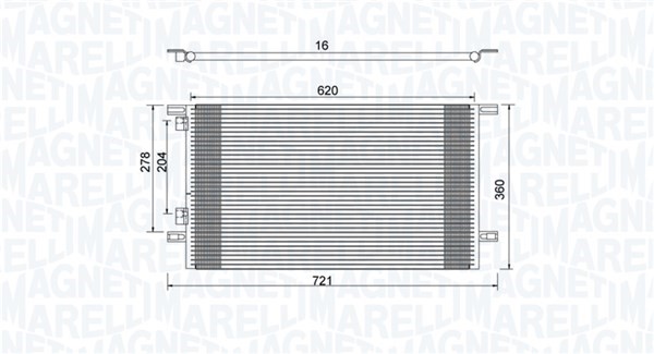 Kondensor, klimatanläggning Magneti marelli 350203918000 MAGNETI MARELLI