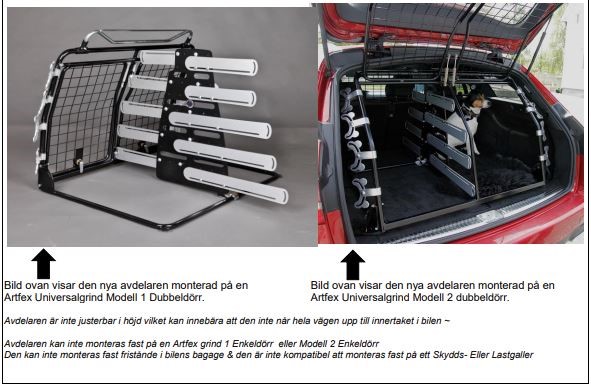 Avdelare Hundgrind, Universal Artfex Avdelare Hundgrind, Universal Artfex