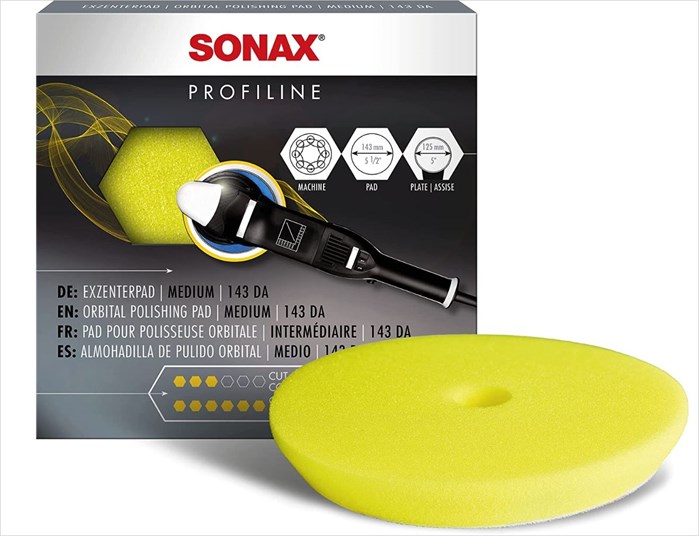 Polertrissa Sonax  yellow 143 Dual Action FinishPad, Universal