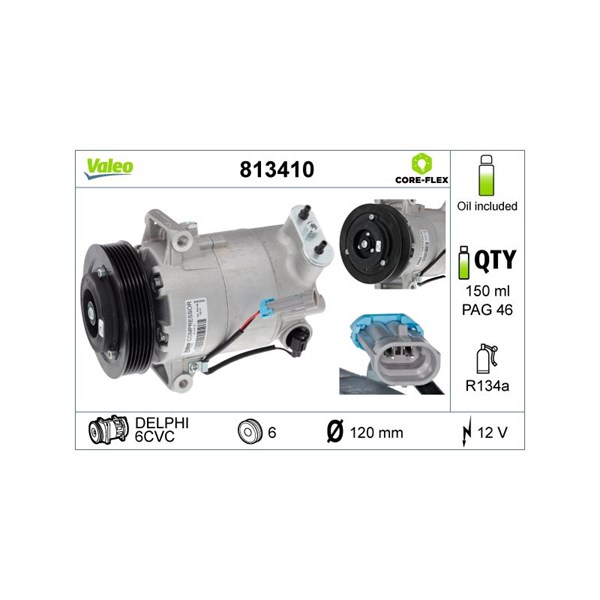 Kompressor, klimatanläggning Valeo 813410 VALEO