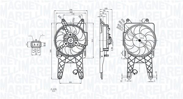 Fläkt, kylare Magneti marelli 069422818010 MAGNETI MARELLI