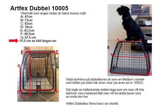 Hundbur artfex Double, Universal Artfex Hundbur artfex Double, Universal Artfex