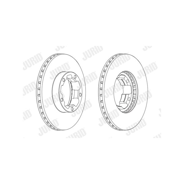 Bromsskiva Ventilerad, Framaxel Jurid 569273J JURID