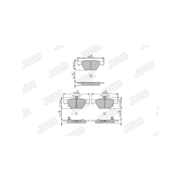 Bromsbeläggsats, Bakaxel Jurid 573980J JURID Bromsbeläggsats, Bakaxel Jurid 573980J JURID