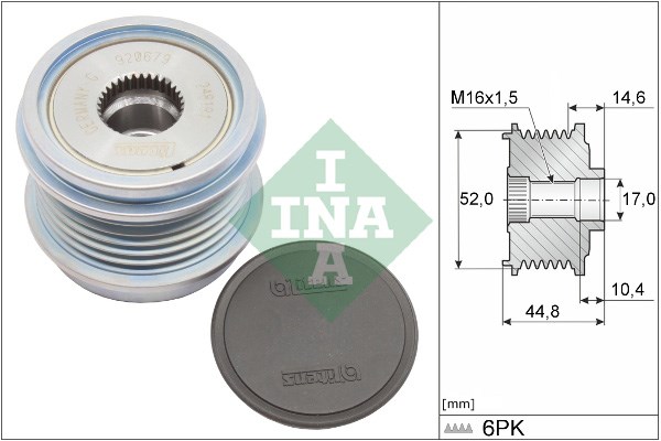 Frihjulskoppling, generator Ina 535 0343 10 INA