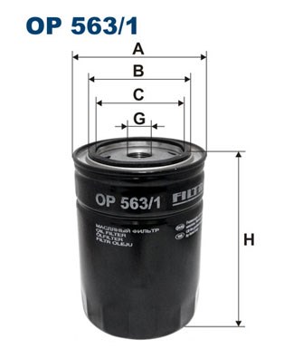 Oljefilter Filtron OP 563/1 FILTRON