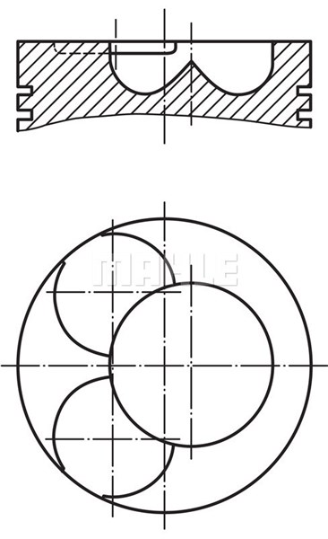 Kolv, Cylinder 1, Cylinder 2 Mahle 028 06 02 MAHLE