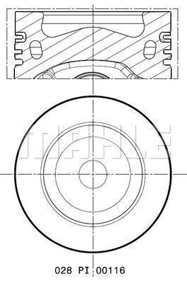 Kolv Mahle 028 PI 00116 000 MAHLE