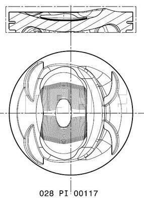 Kolv Mahle 028 PI 00117 000 MAHLE
