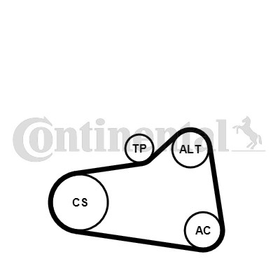 Drivremsats Contitech 6PK905 EXTRA K1 CONTITECH