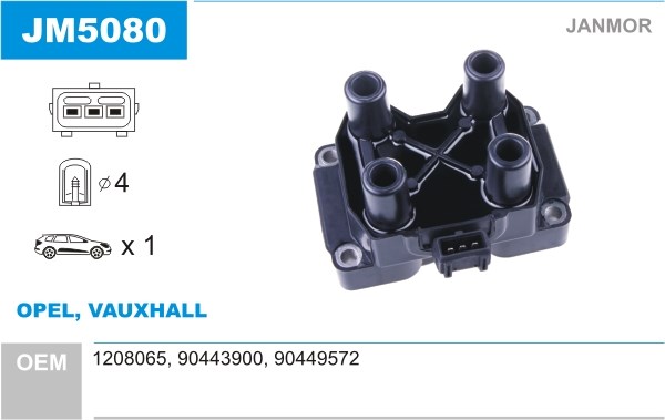 Tändspole Janmor JM5080 JANMOR Tändspole Janmor JM5080 JANMOR