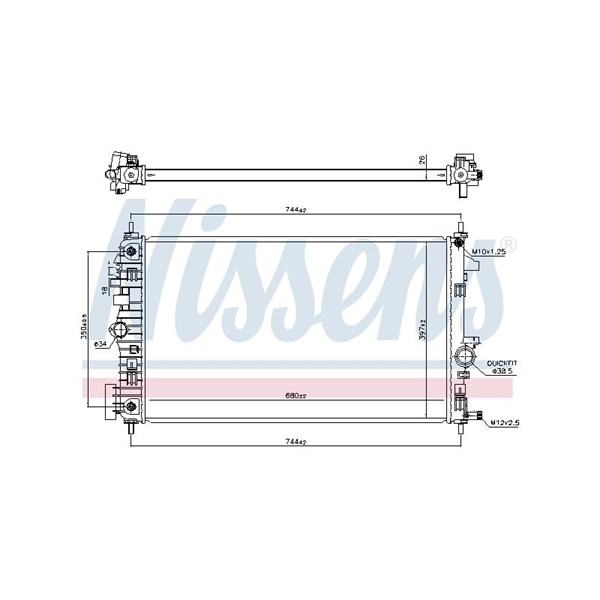 Kylare, motorkylning Nissens ** first fit ** 606049 NISSENS