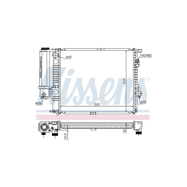 Kylare, motorkylning Nissens 60607A NISSENS