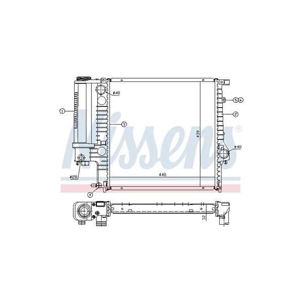 Kylare, motorkylning Nissens 60623A NISSENS