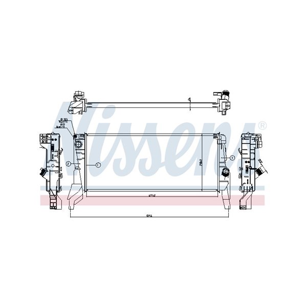 Kylare, motorkylning Nissens 606562 NISSENS Kylare, motorkylning Nissens 606562 NISSENS