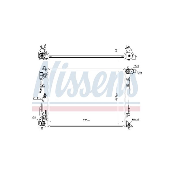 Kylare, motorkylning Nissens 606604 NISSENS
