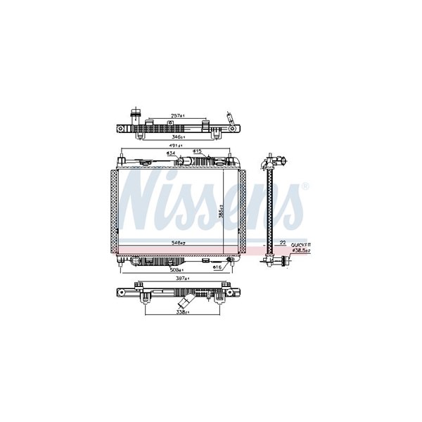 Kylare, motorkylning Nissens 606661 NISSENS