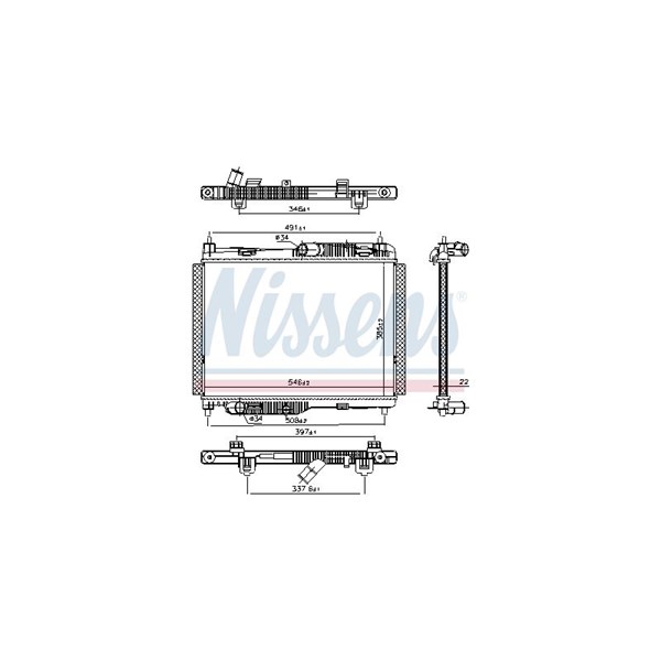 Kylare, motorkylning Nissens 606662 NISSENS