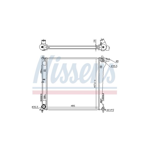 Kylare, motorkylning Nissens 606671 NISSENS Kylare, motorkylning Nissens 606671 NISSENS