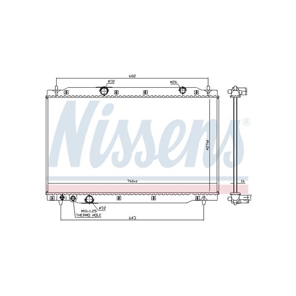 Kylare, motorkylning Nissens 606699 NISSENS Kylare, motorkylning Nissens 606699 NISSENS